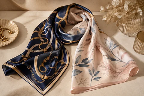 double-sided printed silk scarves - 11