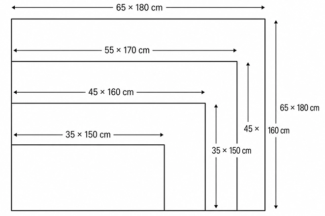 size of long silk scarves - 1