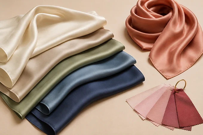 solid-color dyeing silk scarf - 123