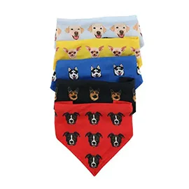 Custom printed dog bandanas in multiple sizes