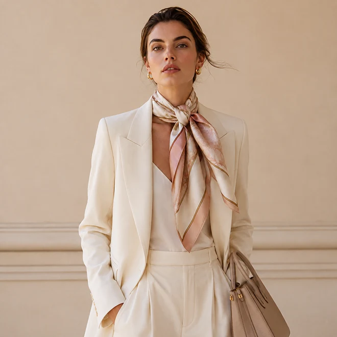 custom scarves for fashion brands – 11 Custom printed silk scarf developed around museum artwork