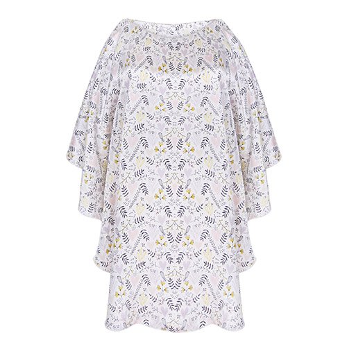 Short silk kaftan direction for custom fashion and resortwear programs