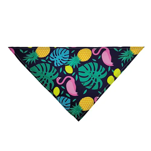 Custom triangular bandanas prepared for branded collections