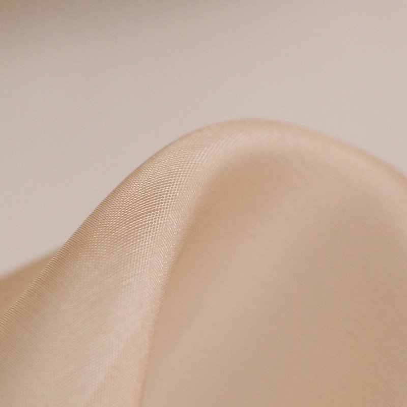 Plain dyed silk organza fabric for coordinated colour programs