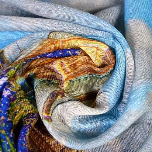 printed modal fabric Printed modal fabric for custom school scarves