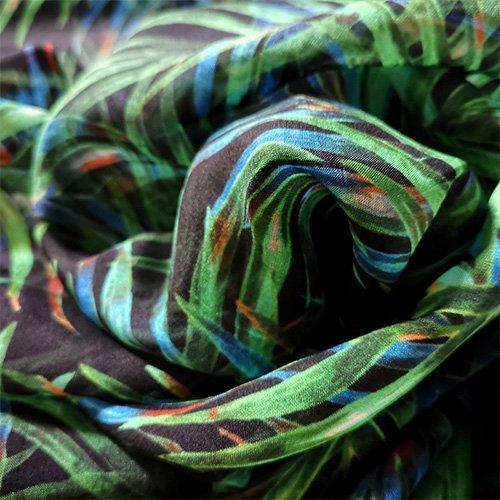 printed silk chiffon fabric Printed silk chiffon fabric for custom repeat and placement artwork