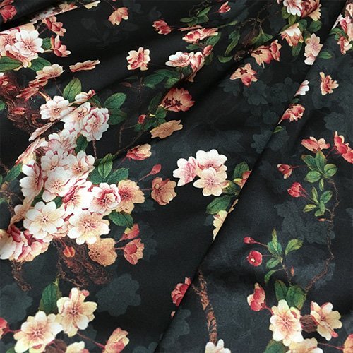 printed silk jacquard fabric Printed silk jacquard fabric for layered artwork and product development