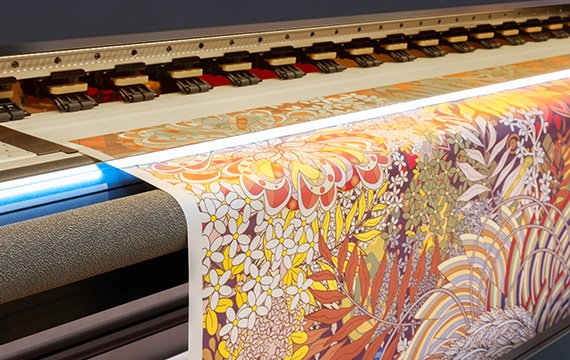 Custom printed viscose fabric artwork and colour reference