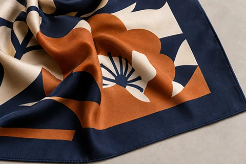 screen-printing-scarf-design Screen printing for bold museum scarf artwork