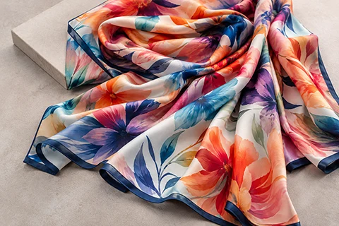sublimation-printing-polyester-scarf Sublimation printing on polyester museum scarves