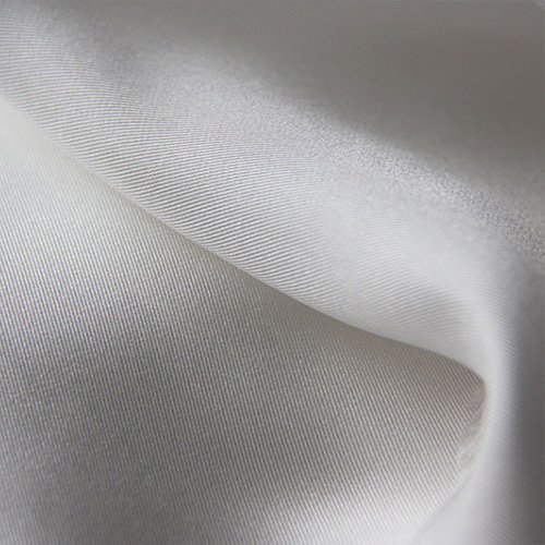 Undyed white silk twill fabric for a natural base direction