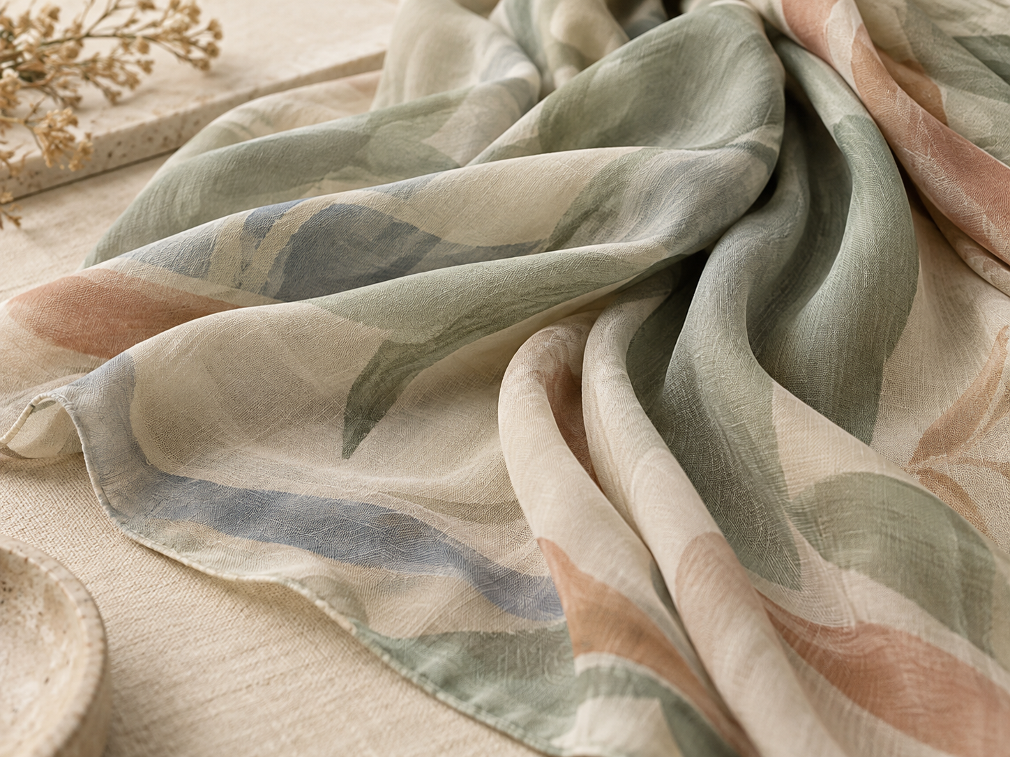Modal Viscose Head Scarf Fabric Soft fluid modal or viscose fabric for an everyday head scarf