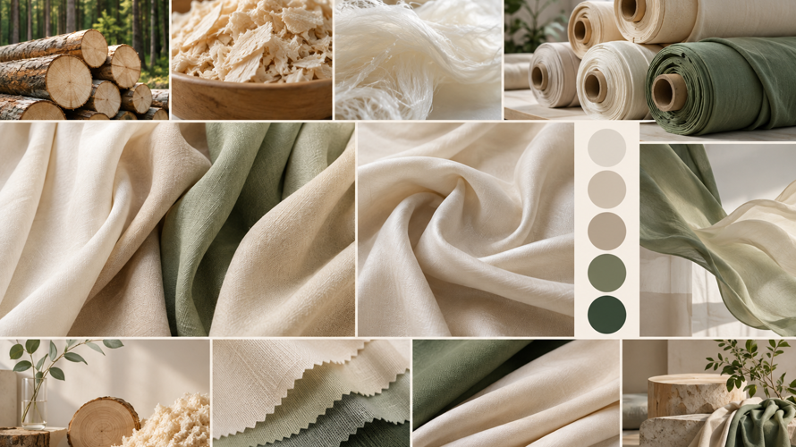 Custom Tencel scarf development with washed swatches, artwork, print strike-off, hem sample and finished dimensions