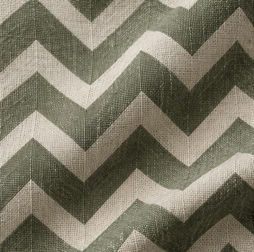 Chevron fabric pattern swatch with a connected zigzag repeat