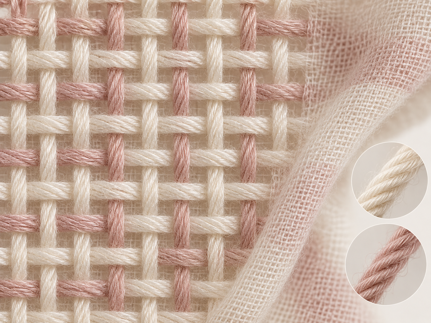 georgette construction Highly twisted yarns crossing in a plain-weave georgette construction