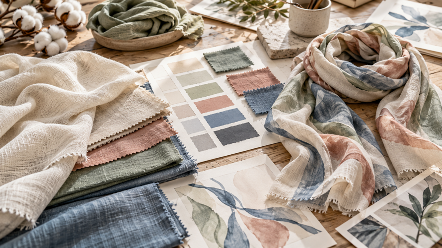 Modal-cotton product development with swatches, artwork, colour cards and finished sample approval