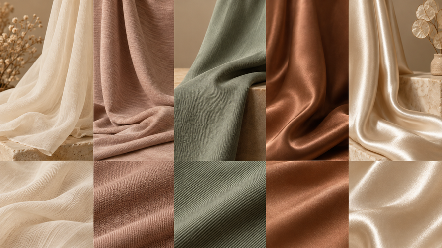 rayon fabric types Viscose, modal, lyocell, cupro and acetate-inspired rayon textile swatches