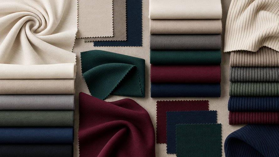 Single jersey, interlock, rib, double jersey, French terry and fibre-blend jersey samples