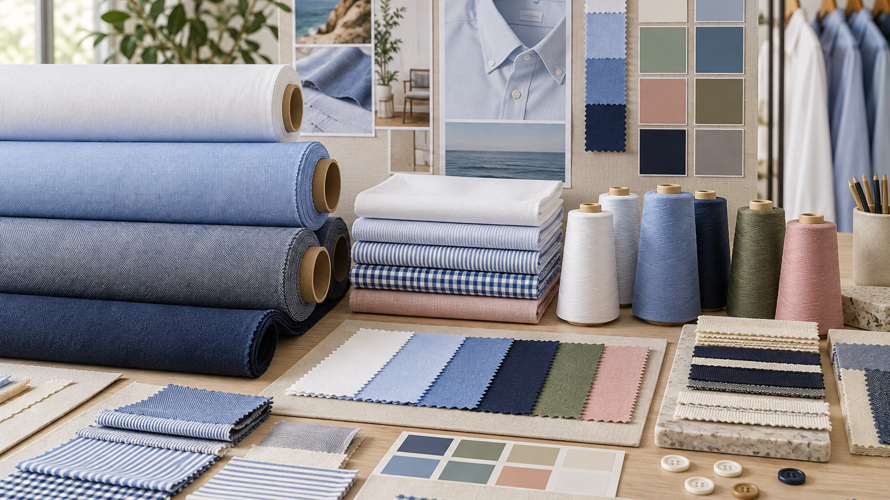 Custom Oxford textile development with colour cards, coating samples, artwork, edge construction and finished product review