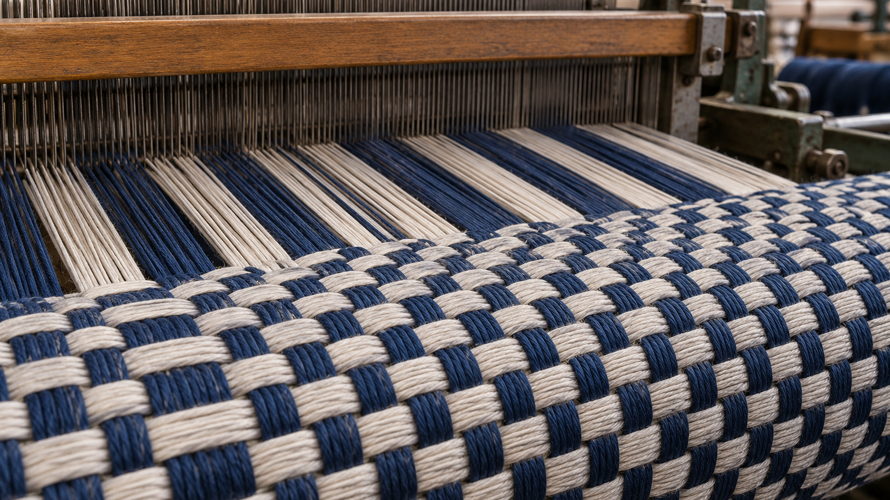 Oxford fabric production with paired yarns, basket weave, density, coating and finished textile samples