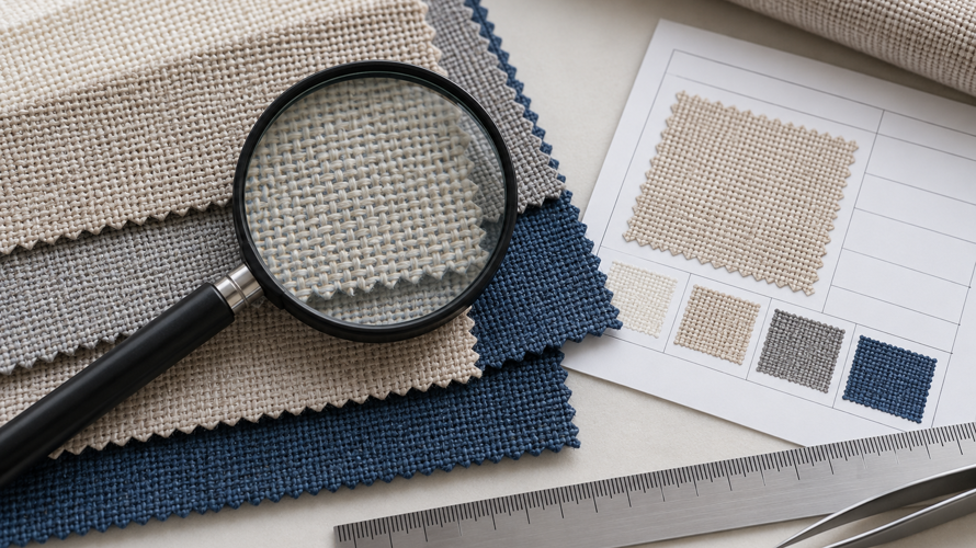 what is plain weave fabric buyer checks Plain weave buyer checks with density card, width, opacity, grain, print strike-off and edge sample
