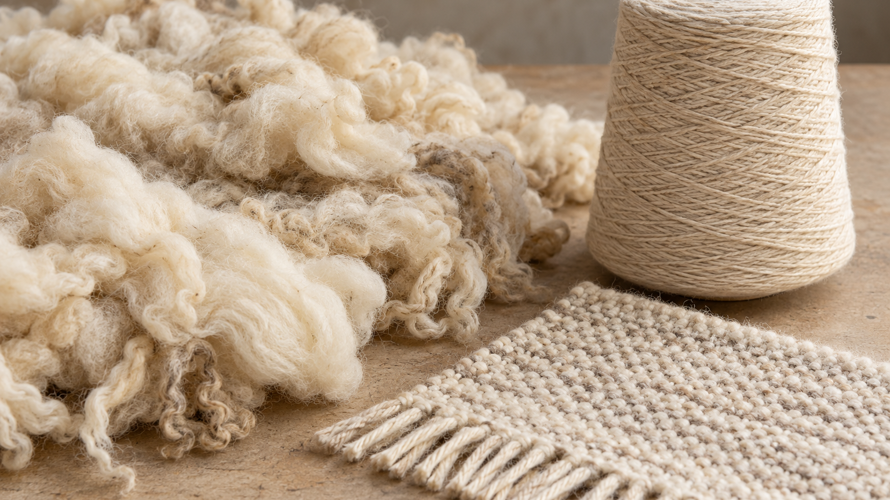 Merino, woollen, worsted, felted, woven and knitted wool fabric swatches compared by texture and weight